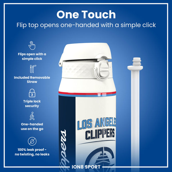 NBA x ION8, Isolierte Stahlflasche, LA Clippers, 750 ml