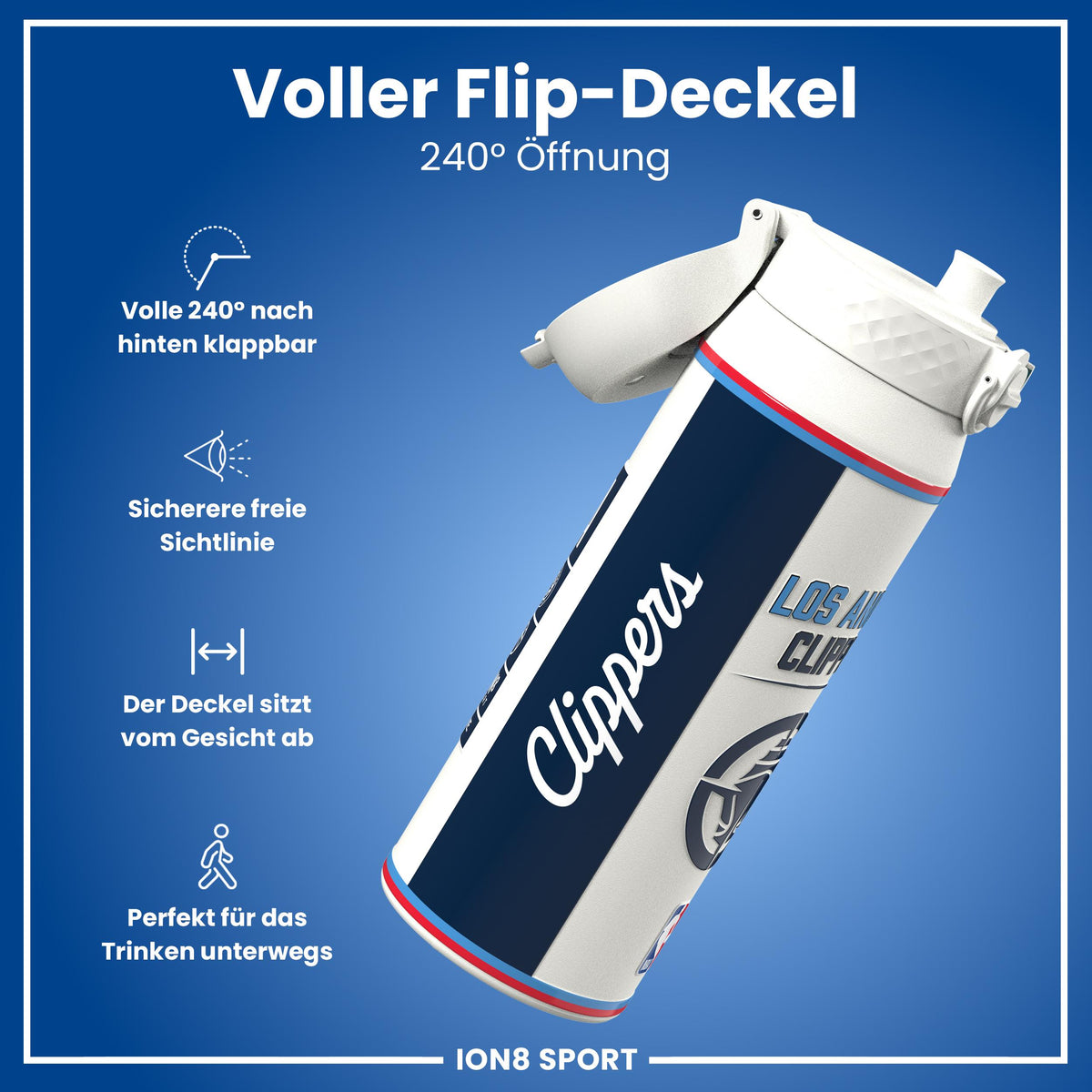 NBA x ION8, Isolierte Edelstahl, LA Clippers, 750 ml