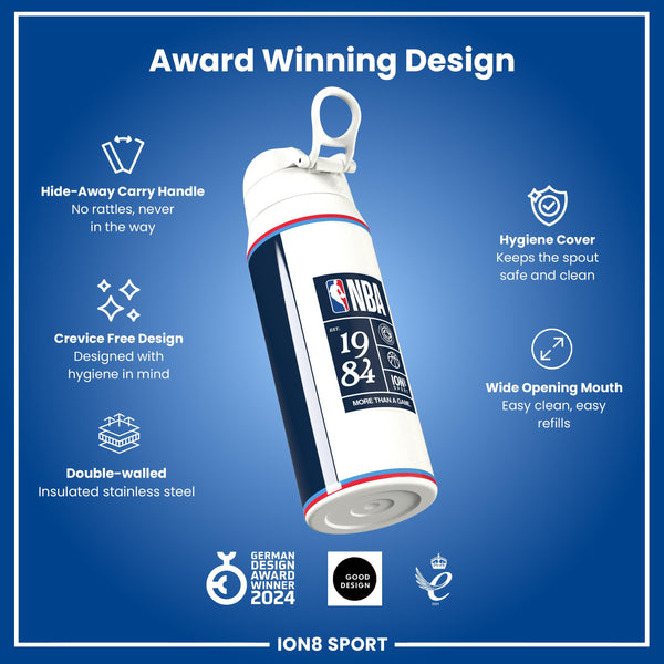 NBA x ION8, Isolierte Stahlflasche, LA Clippers, 750 ml