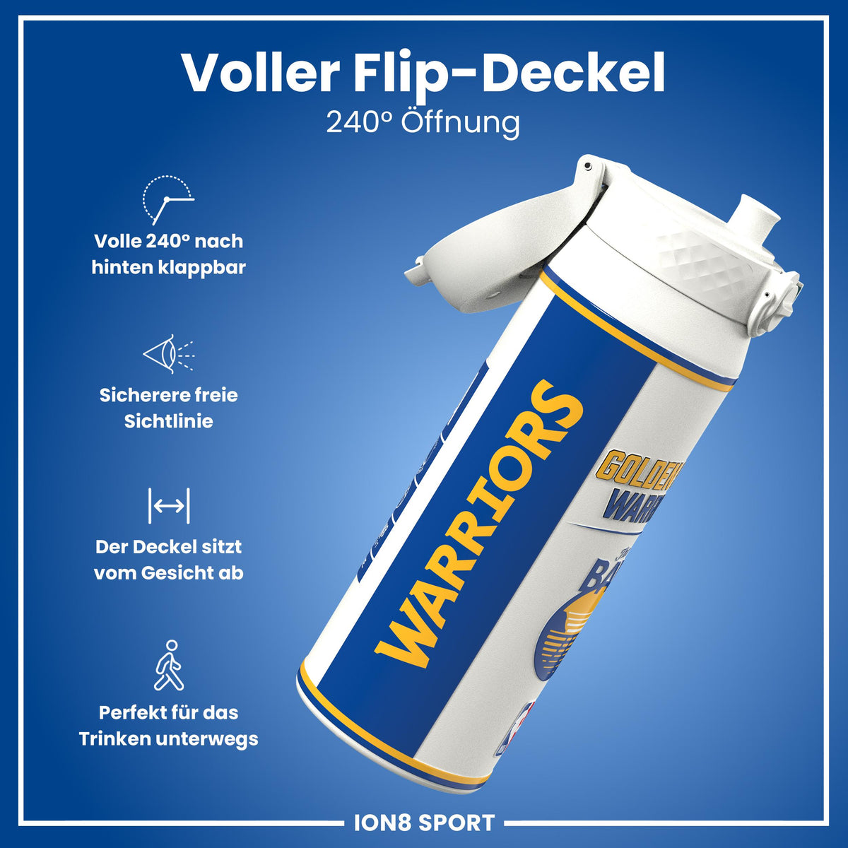 NBA x ION8, Isolierte Edelstahl, GS Warriors, 750 ml