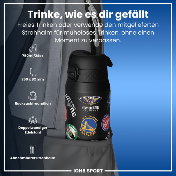 NBA x ION8, Isolierte Edelstahl, Multi Teams, 750 ml