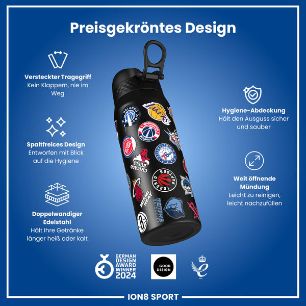 NBA x ION8, Isolierte Edelstahl, Multi Teams, 750 ml
