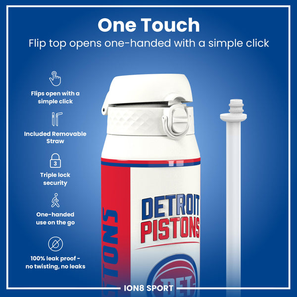 NBA x ION8, Isolierte Stahlflasche, Detroit Pistons, 750 ml