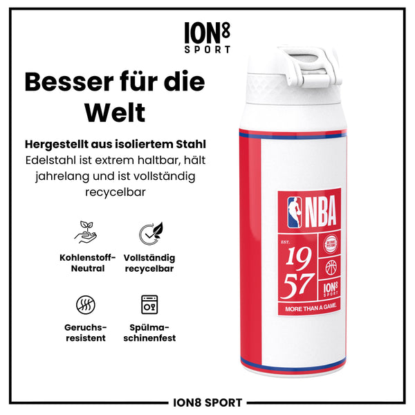NBA x ION8, Isolierte Edelstahl, Detroit Pistons, 750 ml