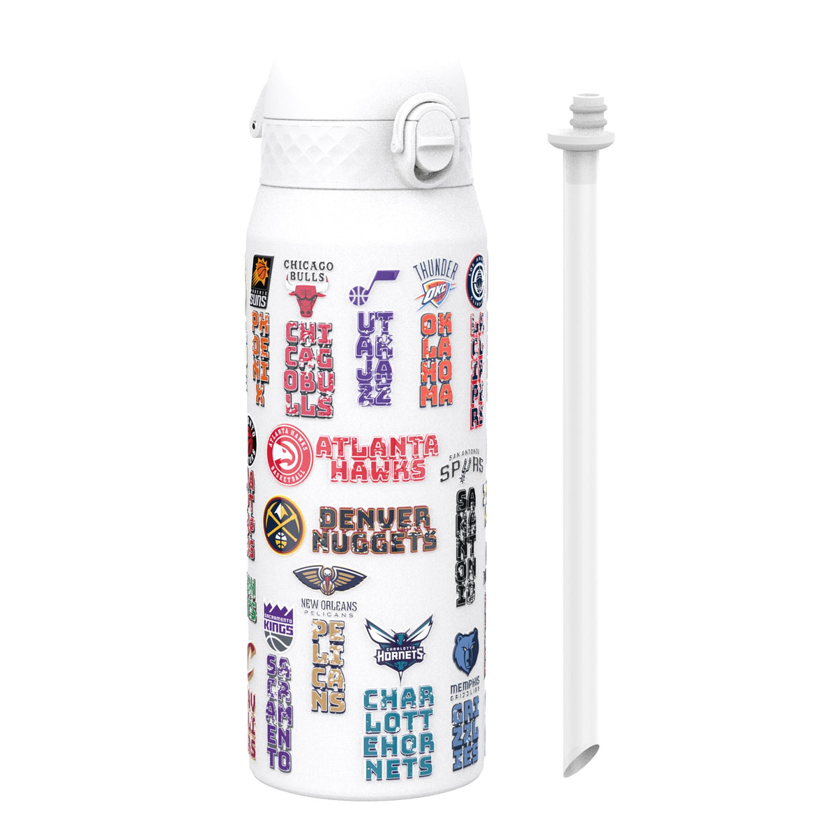 NBA x ION8, Isolierte Stahlflasche, Patch Logos, 750 ml