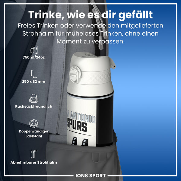 NBA x ION8, Isolierte Edelstahl, SA Spurs, 750 ml