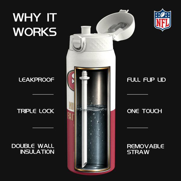 NFL x ION8, Isolierte Edelstahl, Serie 50, 49ers, 750 ml