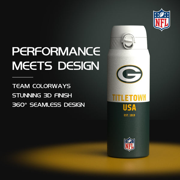 NFL x ION8, Isolierte Edelstahl, Serie 50, Packers, 750 ml