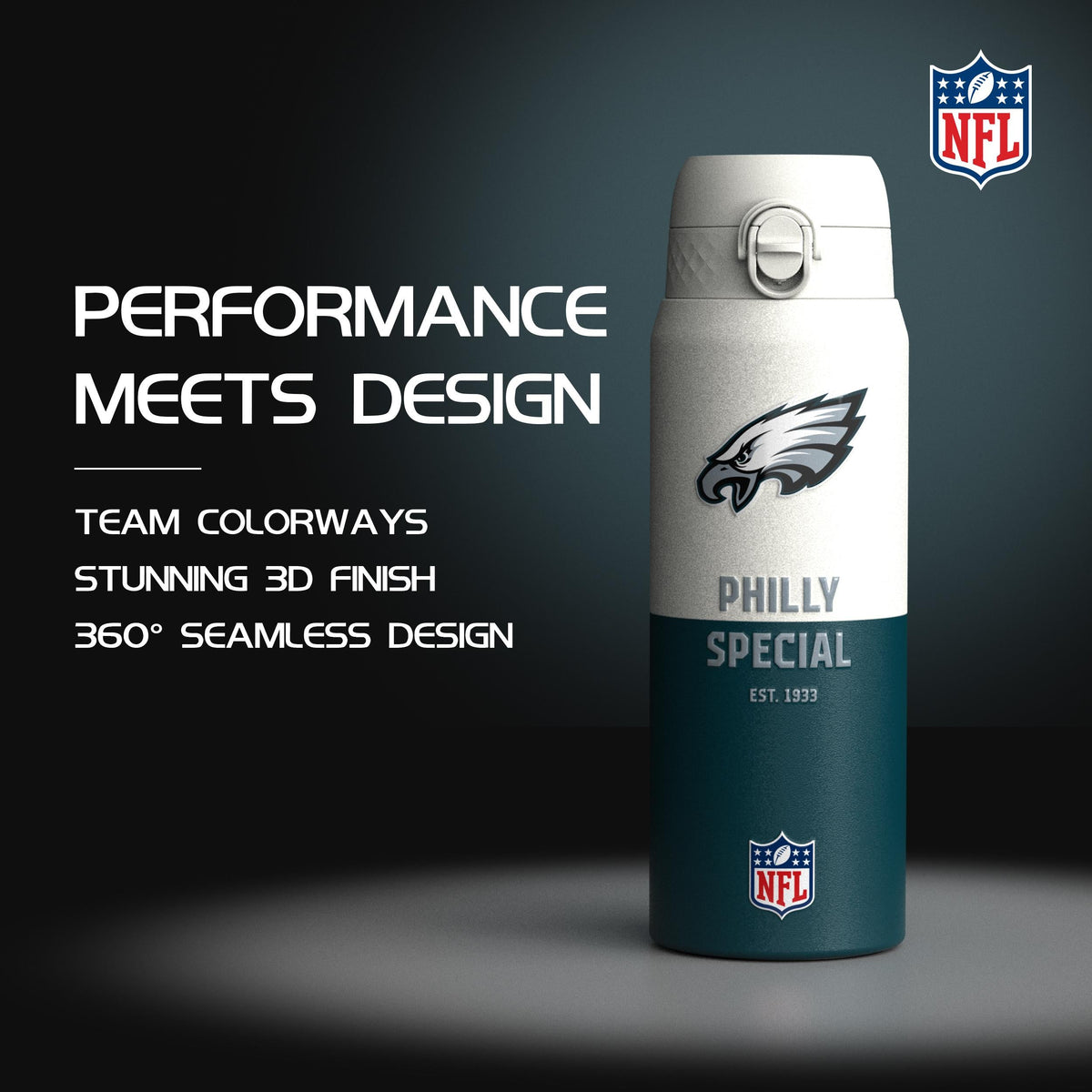 NFL x ION8, Isolierte Edelstahl, Serie 50, Eagles, 750 ml