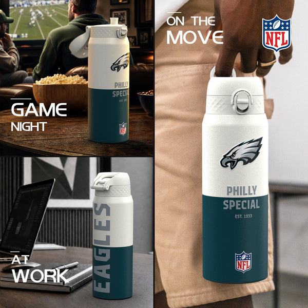 NFL x ION8, Isolierte Edelstahl, Serie 50, Eagles, 750 ml