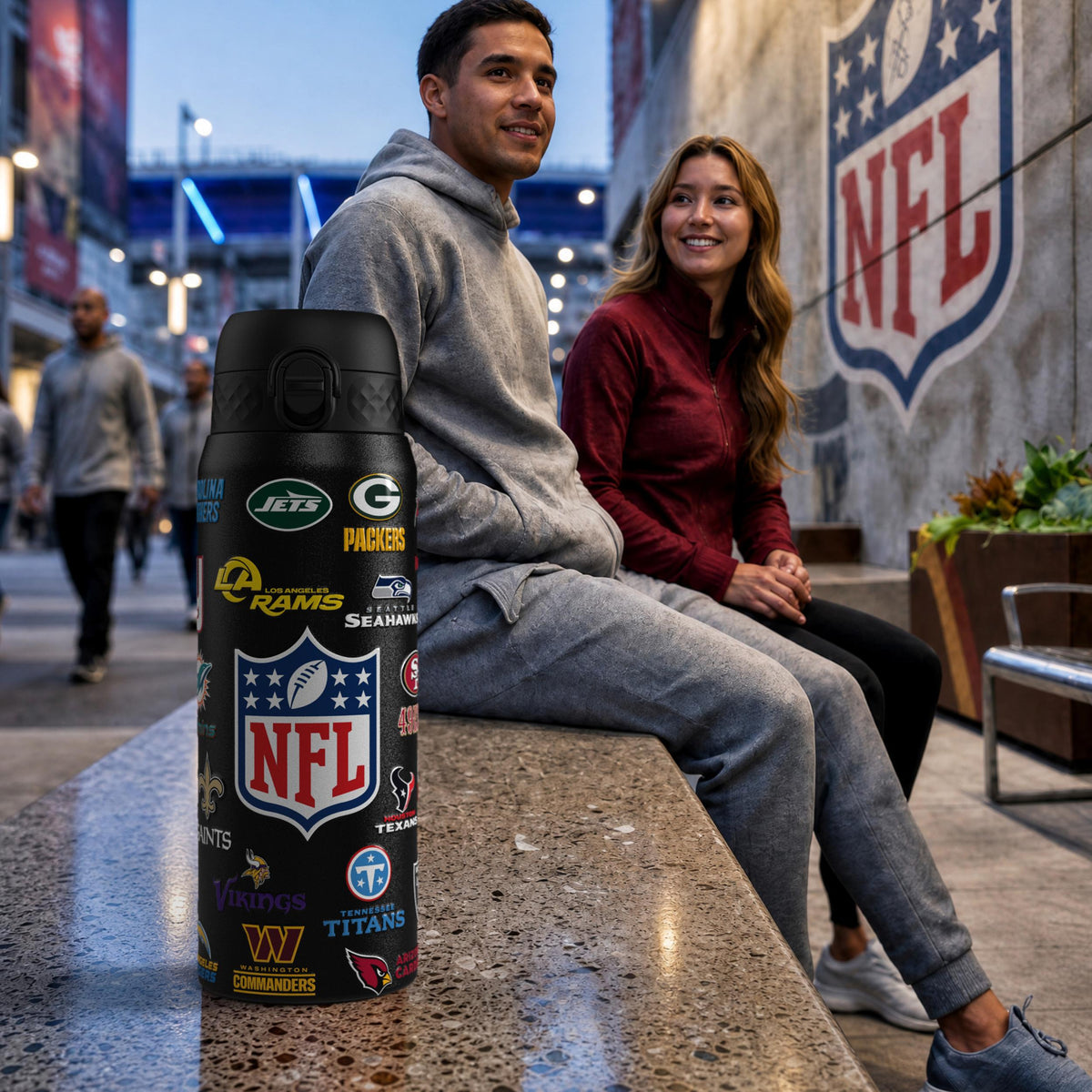 NFL x ION8, Isolierte Edelstahl, Logo Serie, Multi Teams, 750 ml