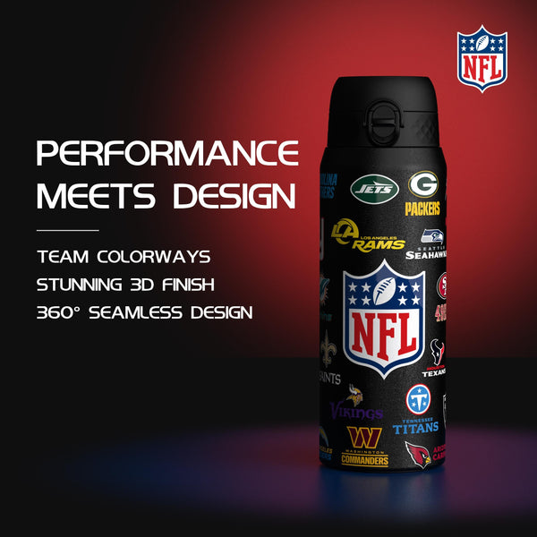 NFL x ION8, Isolierte Edelstahl, Logo Serie, Multi Teams, 750 ml