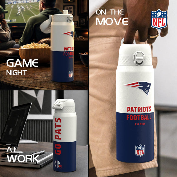 NFL x ION8, Isolierte Edelstahl, Serie 50, Patriots, 750 ml