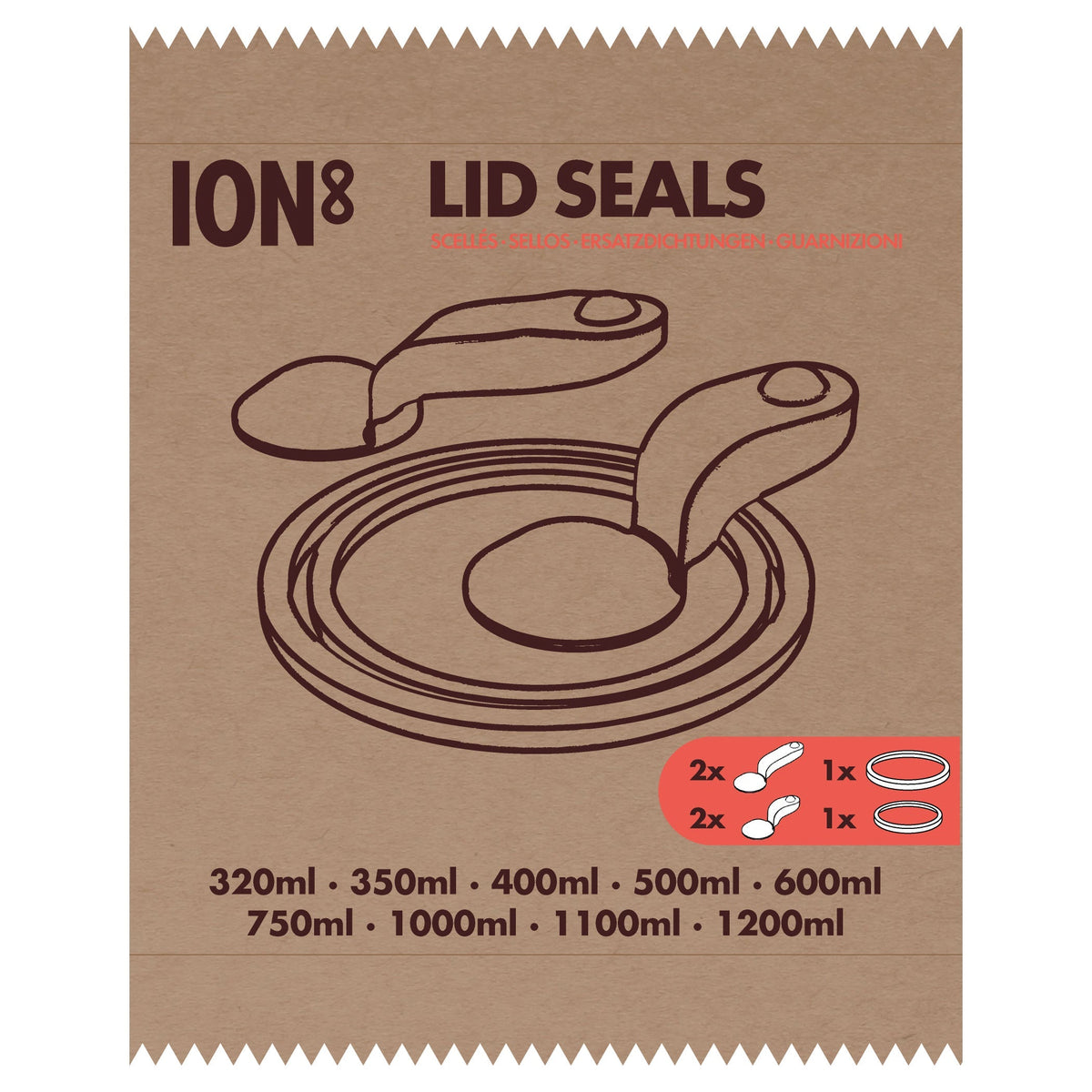 ION8 Auslaufsicheres Wasserflaschen-Zubehör, Ersatzdichtungen Neuer Stil