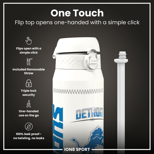 NFL x ION8, Isolierte Stahlflasche, GameDay Serie, Hutchinson Lions, 750 ml