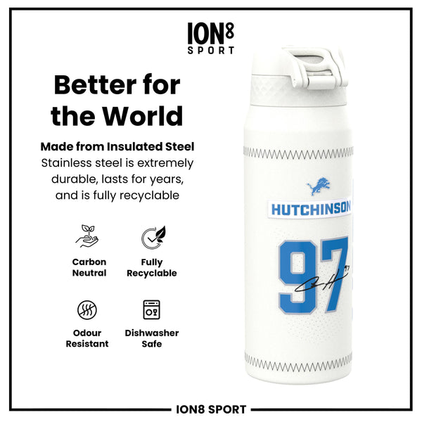 NFL x ION8, Isolierte Stahlflasche, GameDay Serie, Hutchinson Lions, 750 ml