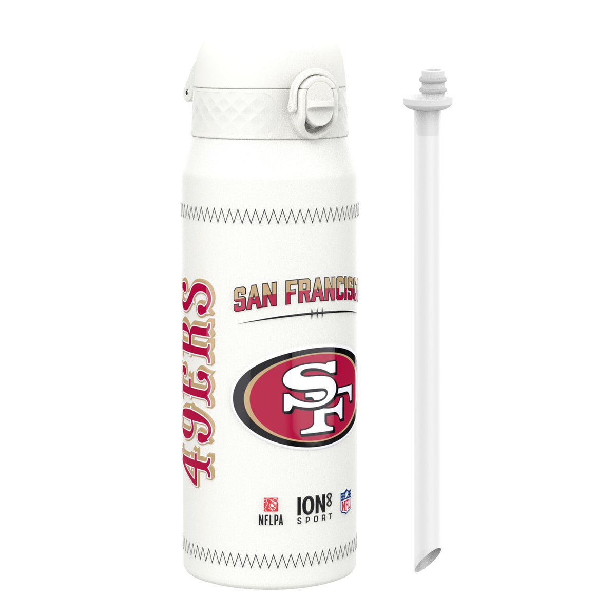 NFL x ION8, Isolierte Stahlflasche, GameDay Serie, Purdy 49ers, 750 ml
