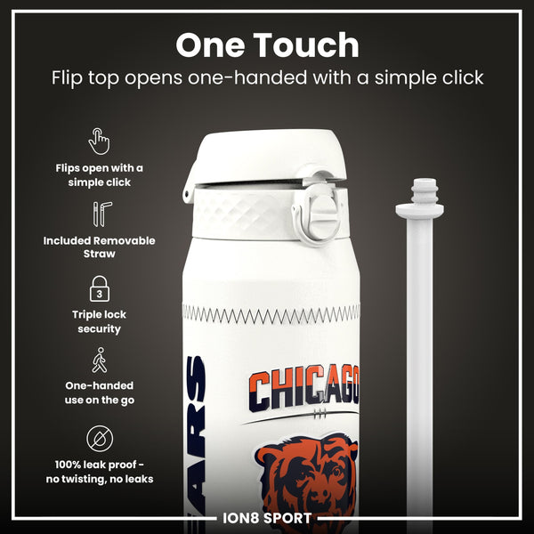 NFL x ION8, Isolierte Stahlflasche, GameDay Serie, Williams Bears, 750 ml