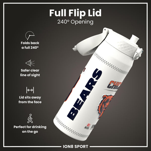 NFL x ION8, Isolierte Stahlflasche, GameDay Serie, Williams Bears, 750 ml