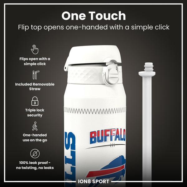 NFL x ION8, Isolierte Stahlflasche, GameDay Serie, Allen Bills, 750 ml