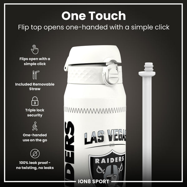 NFL x ION8, Isolierte Stahlflasche, GameDay Serie, Crosby Raiders, 750 ml