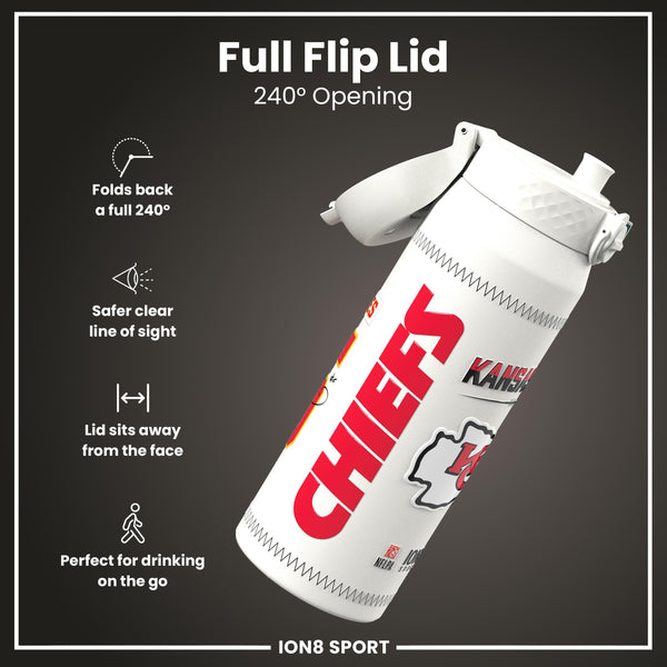 NFL x ION8, Isolierte Stahlflasche, GameDay Serie, Mahomes Chiefs, 750 ml