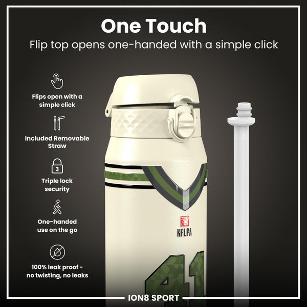 NFL x ION8, Isolierte Stahlflasche, Icon Series, Alvin Kamara, 750 ml