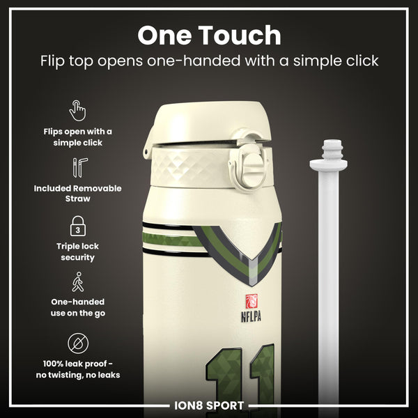 NFL x ION8, Isolierte Stahlflasche, Icon Series, Jaxon Smith-Njigba, 750 ml