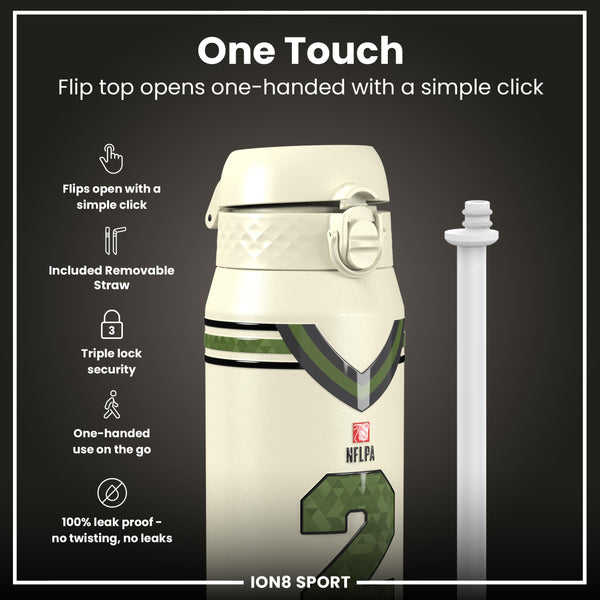 NFL x ION8, Isolierte Stahlflasche, Icon Series, Pat Surtain, 750 ml