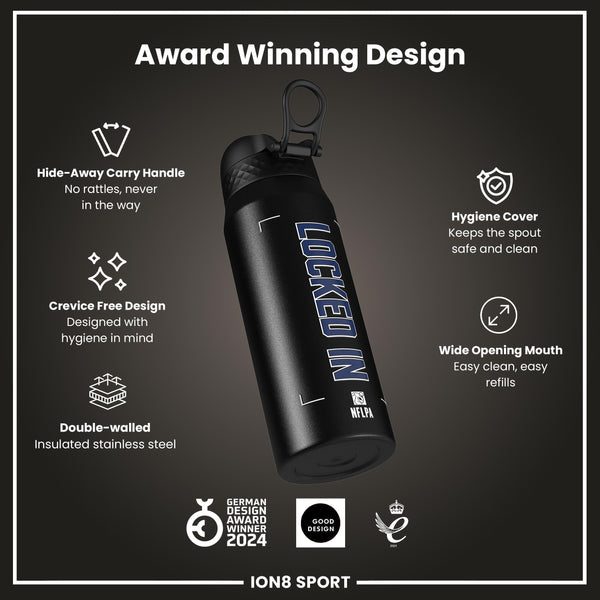 NFL x ION8, Isolierte Stahlflasche, Locked In Series, Dak Prescott, 750 ml