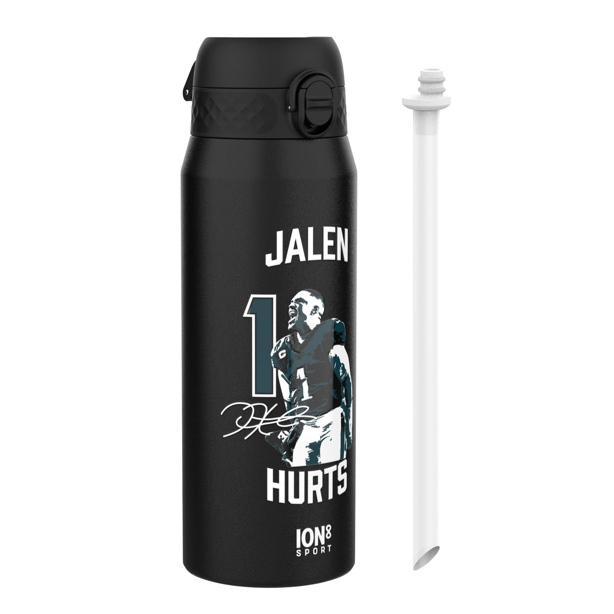 NFL x ION8, Isolierte Stahlflasche, Locked In Series, Jalen Hurts, 750 ml