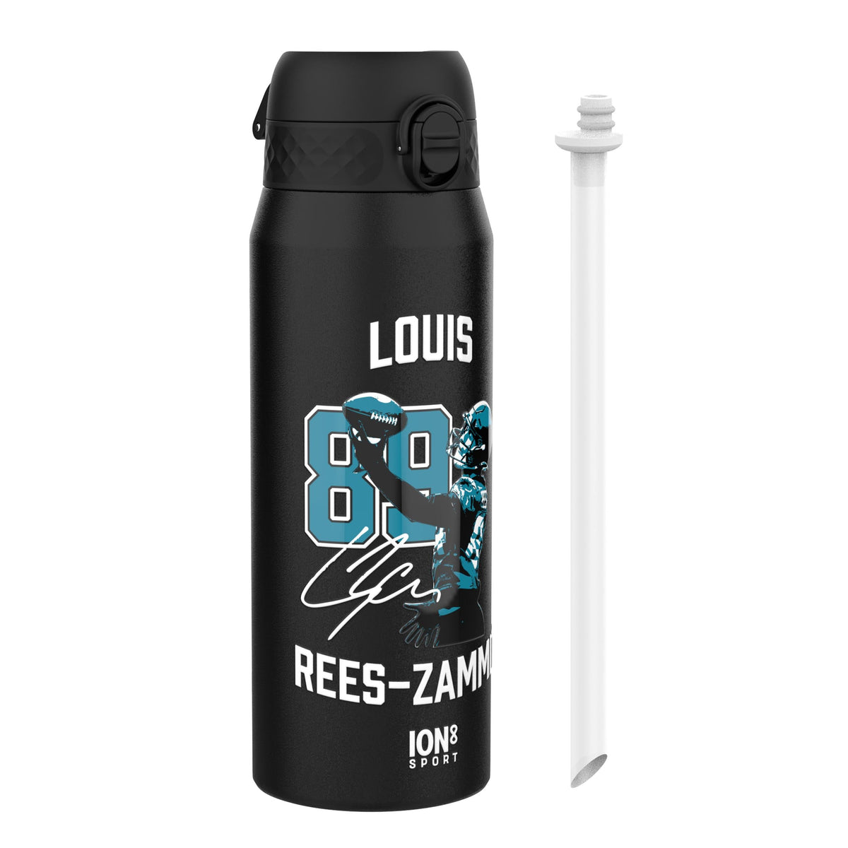 NFL x ION8, Isolierte Stahlflasche, Locked In Series, Ress-Zammit, 750 ml