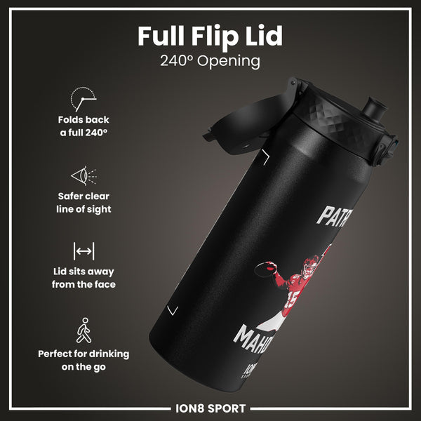 NFL x ION8, Isolierte Stahlflasche, Locked In Series, Patrick Mahomes, 750 ml