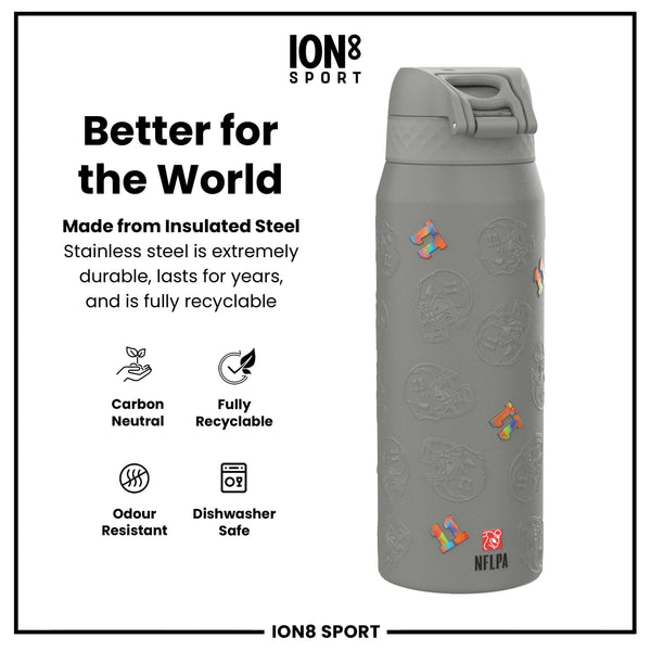 NFL x ION8, Isolierte Stahlflasche, Signature Series, AJ Brown, 750 ml
