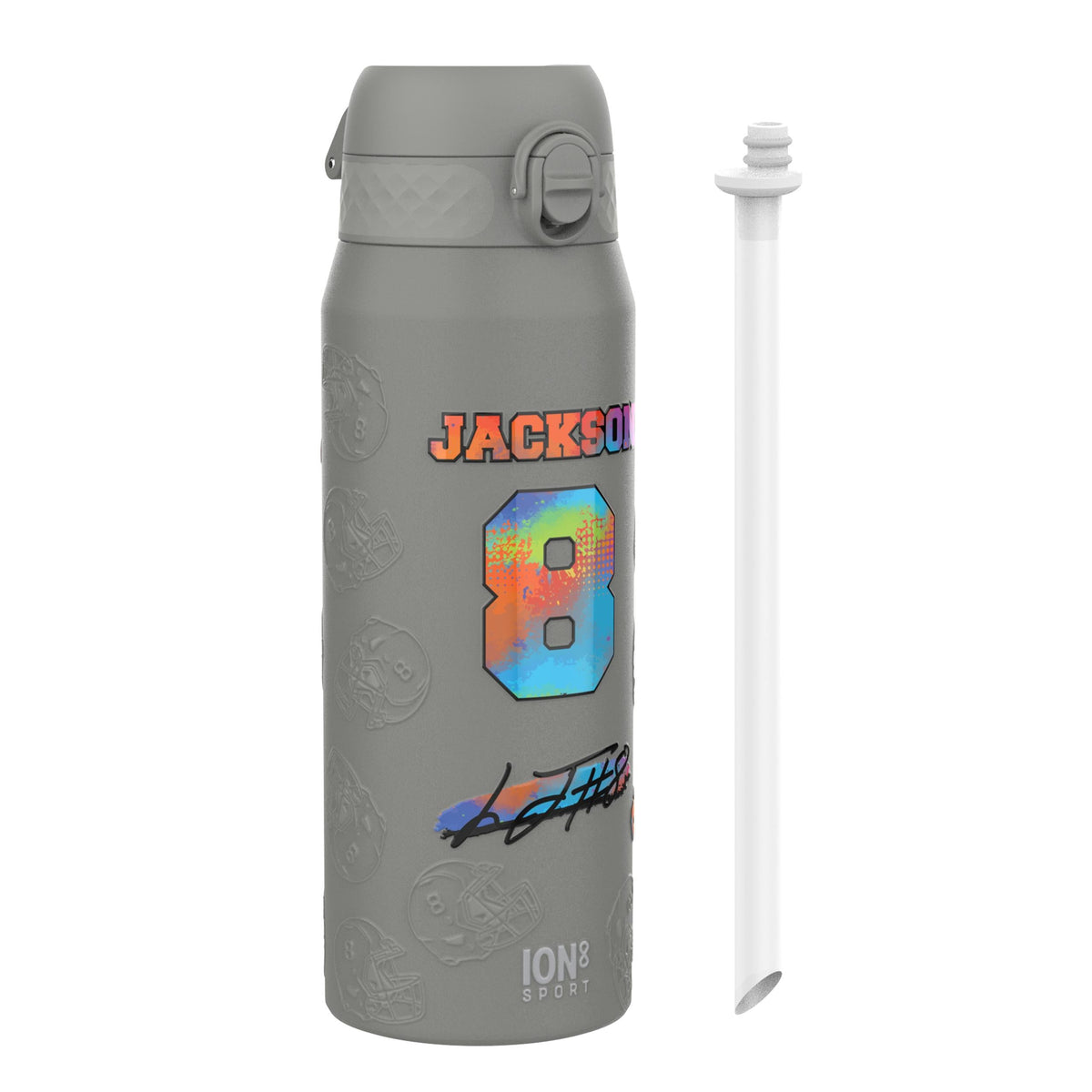 NFL x ION8, Isolierte Stahlflasche, Signature Series, Lamar Jackson, 750 ml