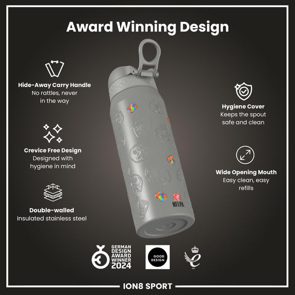 NFL x ION8, Isolierte Stahlflasche, Signature Series, Lamar Jackson, 750 ml