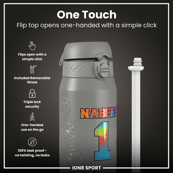 NFL x ION8, Isolierte Stahlflasche, Signature Series, Malik Nabers, 750 ml