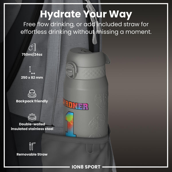 NFL x ION8, Isolierte Stahlflasche, Signature Series, Tua Tagovailoa, 750 ml