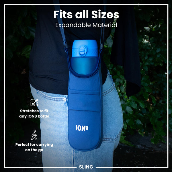 Flaschenhalter mit Schultergurt, Navy