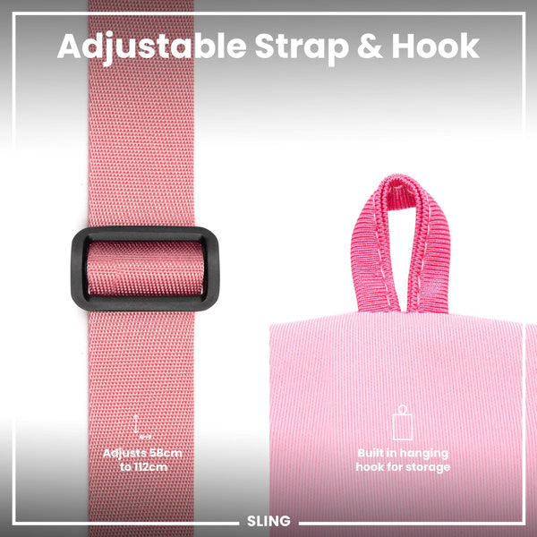 Flaschenhalter mit Schultergurt, Pink