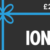 A black card features a blue ribbon design with a bow. Text reads 