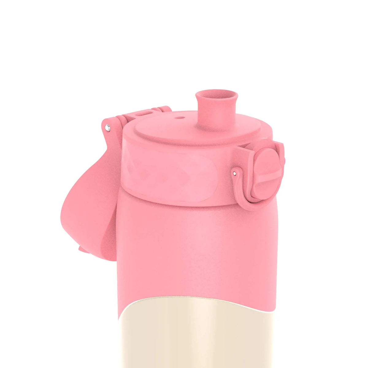 A pink bottle with a flip-top lid is shown against a plain white background.