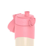 A pink bottle with a flip-top lid is shown against a plain white background.