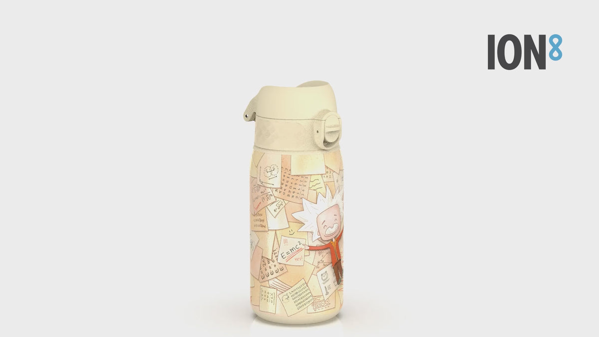 360 Video View of Ion8 Leak Proof Water Bottle, Stainless Steel, Einstein EMC, 400ml (13oz)