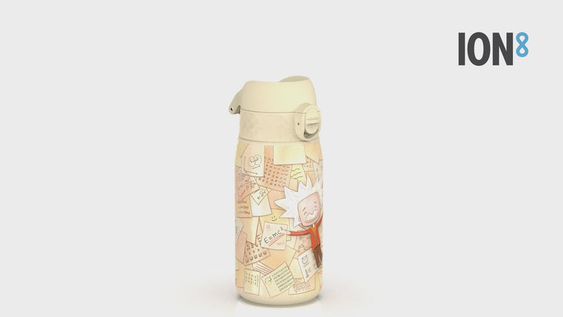 360 Video View of Ion8 Leak Proof Water Bottle, Stainless Steel, Einstein EMC, 400ml (13oz)