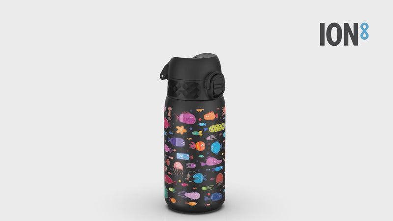 360 Video View of Ion8 Leak Proof Water Bottle, Vacuum Insulated Stainless Steel, Fish, 320ml (11oz)