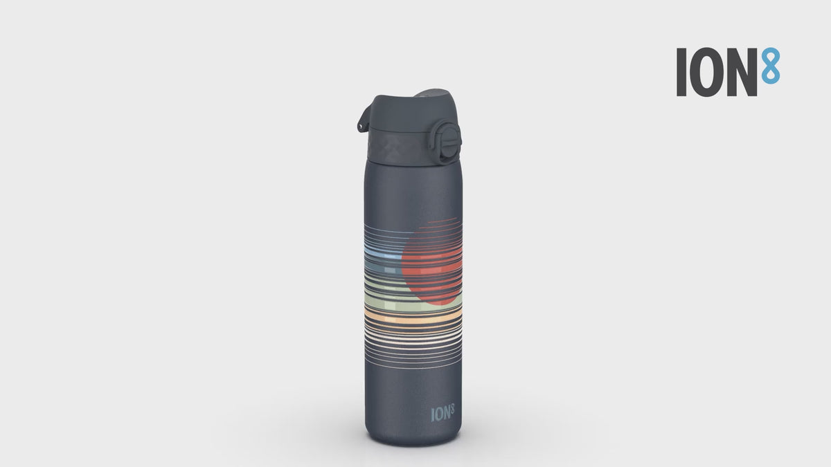 360 video of Ion8 Leak Proof Slim Water Bottle, Vacuum Insulated Stainless Steel, Graduated Stripe, 500ml