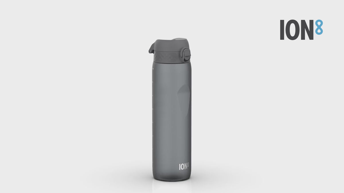 360 Video View of Ion8 Leak Proof 1 litre Water Bottle, BPA Free, Grey, 1100ml (36oz)